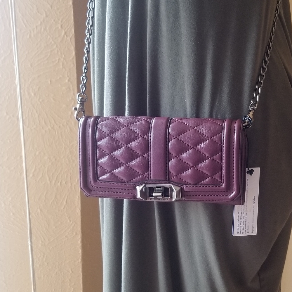 Rebecca Minkoff mini love wallet on chain burgundy red - Picture 5 of 14